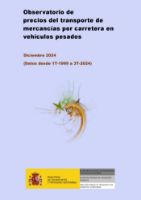 Portada de Observatorio de precios del transporte de mercancías por carretera en vehículos pesados. Diciembre 2024
