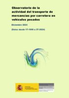 Portada de Observatorio de la actividad del transporte de mercancías por carretera en vehículos pesados. Diciembre 2024
