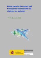 Portada de Observatorio de costes del transporte discrecional de viajeros en autocar. Nº 41, enero 2025