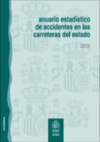 Portada de Anuario estadístico de accidentes en las carreteras del estado, 2012.