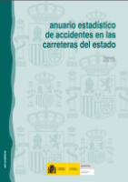Portada de Anuario estadístico de accidentes en las carreteras del estado, 2015.