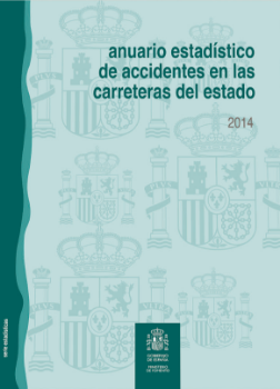 Portada de Anuario estadístico de accidentes en las carreteras del estado, 2014.