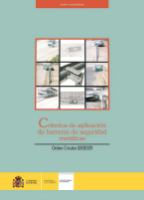 Portada de Criterios de aplicación de barreras de seguridad metálicas. O.C. 28/2009.