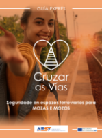 Portada de Seguridade en espazos ferroviarios para MOZAS E MOZOS.Cruzar as Vías