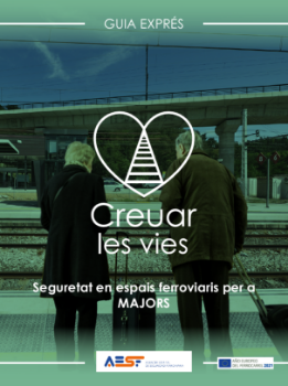 Portada de Seguretat en espais ferroviaris per a majors.  Creuar les vies