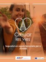 Portada de Seguretat en espais ferroviaris per a jovens. Creuar les vies