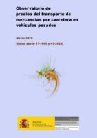 Portada de Observatorio de precios del transporte de mercancías por carretera en vehículos pesados. Marzo 2025