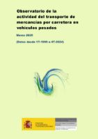 Portada de Observatorio de la actividad del transporte de mercancías por carretera en vehículos pesados. Marzo 2025
