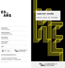 Portada de Habitar España. Medio siglo de vivienda. ES_ARQ. La Casa de la Arquitectura [Folleto díptico]