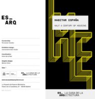 Portada de Habitar España. Half a Century of Housing. ES_ARQ. La Casa de la Arquitectura [Folleto díptico]