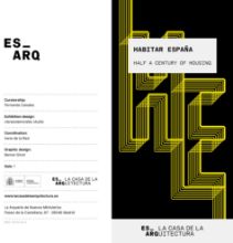 Portada de Habitar España. Half a Century of Housing. ES_ARQ. La Casa de la Arquitectura [Folleto díptico]
