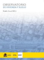 Portada de Observatorio de Vivienda y Suelo. Boletín Anual 2014.