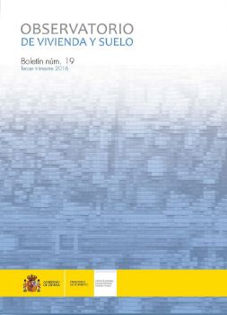 Portada de Observatorio de Vivienda y Suelo. Boletín Núm 19. Tercer trimestre 2016.