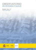 Portada de Observatorio de Vivienda y Suelo. Boletín Núm 21. Primer trimestre 2017.