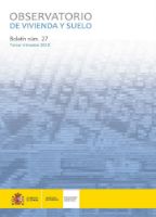 Portada de Observatorio de Vivienda y Suelo. Boletín Núm 27. Tercer trimestre 2018