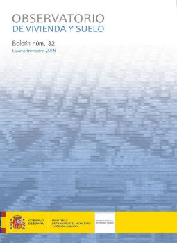 Portada de Observatorio de Vivienda y Suelo. Boletín Núm 32. Cuarto trimestre 2019