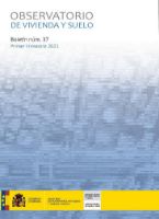 Portada de Observatorio de Vivienda y Suelo. Boletín Núm 37. Primer trimestre 2021