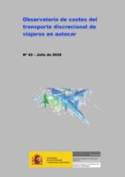 Portada de Observatorio de costes del transporte discrecional de viajeros en autocar. Nº 42, julio 2025