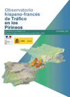Portada de Observatorio hispano-francés de Tráfico en los Pirineos. Suplemento al  Documento nº 8 (diciembre 2019):   Principales cifras actualizadas para los años 2015 y 2016.