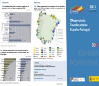 Portada de Observatorio transfronterizo España - Portugal 2011. Evolución 2007-2011. (Tríptico)