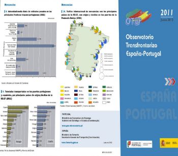 Portada de Observatorio transfronterizo España - Portugal 2011. Evolución 2007-2011. (Tríptico)