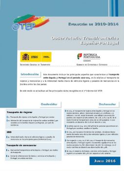 Portada de Observatorio transfronterizo España - Portugal. Evolución 2010-2014. OTEP (Díptico)