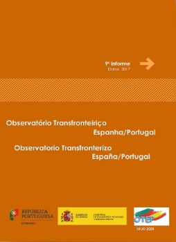 Portada de Observatorio transfronterizo España/Portugal. Informe nº 9. Datos 2017 Observatorio Transfronteiriço Espanha/Portugal.