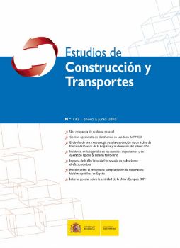 Portada de Revista de Estudios de Construcción y Transportes. Nº 112, enero - junio 2010