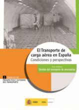 Portada de El Transporte de carga aérea en España. Condiciones y perspectivas1. Trabajos de prospectiva y Estudios del Transporte