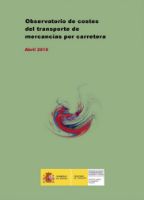 Portada de Observatorio de Costes del transporte de mercancías por carretera. Abril 2018.