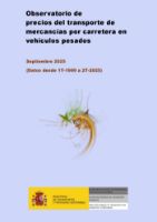 Portada de Observatorio de precios del transporte de mercancías por carretera en vehículos pesados. Septiembre 2025