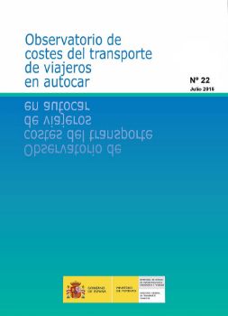 Portada de Observatorio de costes del transporte de viajeros en autocar. Nº 22, julio 2015.