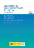 Portada de Observatorio de costes del transporte de viajeros en autocar. Nº 29, enero 2019