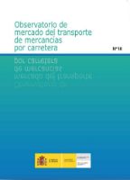 Portada de Observatorio de mercado del transporte de mercancías por carretera. Nº 18
