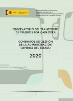 Portada de Observatorio del transporte de viajeros por carretera. Contratos de gestión de la Administración General del Estado. Año 2020
