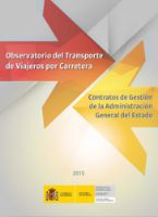 Portada de Observatorio del transporte de viajeros por carretera. Contratos de gestión de la Administración General del Estado, 2015.