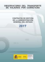 Portada de Observatorio del transporte de viajeros por carretera. Contratos de gestión de la Administración General del Estado, 2017.