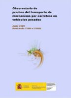 Portada de Observatorio de Precios del transporte de mercancías por carretera en vehículos pesados. Junio 2020 (Datos desde 1T-1999 a 1T-2020)