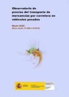 Portada de Observatorio de Precios del transporte de mercancías por carretera en vehículos pesados. Marzo 2020 (Datos desde 1T-1999 a 4T-2019)