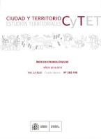 Portada de Ciudad y Territorio Estudios Territoriales, CyTET. ÍNDICES CRONOLÓGICOS 2019-2010. Vol. LI-XLII, Cuarta época, Nº 202-166