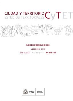 Portada de Ciudad y Territorio Estudios Territoriales, CyTET. ÍNDICES CRONOLÓGICOS 2019-2010. Vol. LI-XLII, Cuarta época, Nº 202-166