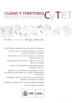 Portada de Ciudad y Territorio, Estudios Territoriales. C y TET, Nº 174 invierno 2012
