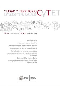 Portada de Ciudad y Territorio, Estudios Territoriales. C y TET, Nº 175 primavera 2013.