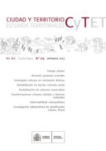 Portada de Ciudad y Territorio, Estudios Territoriales. C y TET, Nº 175 primavera 2013.