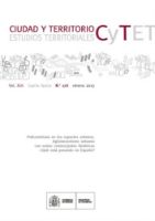 Portada de Ciudad y Territorio, Estudios Territoriales. C y TET, Nº 176 verano 2013.
