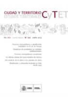 Portada de Ciudad y Territorio, Estudios Territoriales. C y TET, Nº 177 otoño 2013.