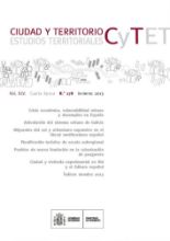 Portada de Ciudad y Territorio, Estudios Territoriales. C y TET, Nº 178 invierno 2013. Vol. XLV. Cuarta época.