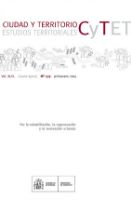 Portada de Ciudad y Territorio, Estudios Territoriales. C y TET, Nº 179 primavera 2014. Vol. XLVI. Cuarta época.