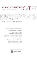 Portada de Ciudad y Territorio, Estudios Territoriales. C y TET, Nº 183  primavera 2015. Vol. XLVII. Cuarta época.