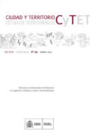 Portada de Ciudad y Territorio, Estudios Territoriales. C y TET, nº 184 verano 2015. Vol. XLVII